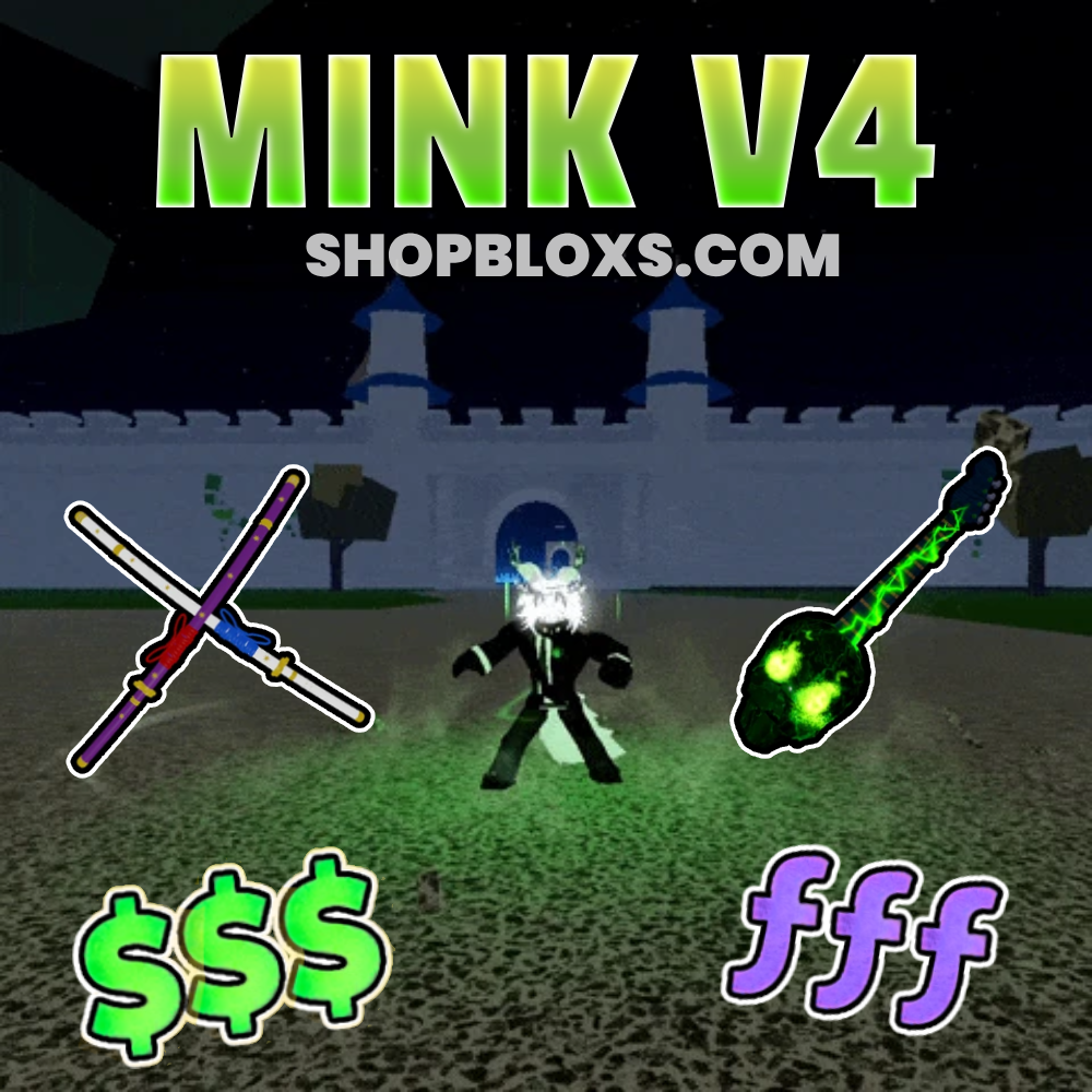 š„ Mink V4 š + Random AWAKEND fruit Blox Fruits Account (Read description)