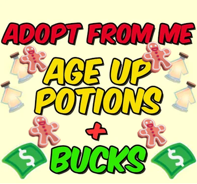 Adopt Me Age Up Potions Account *WITH GINGERBREAD*