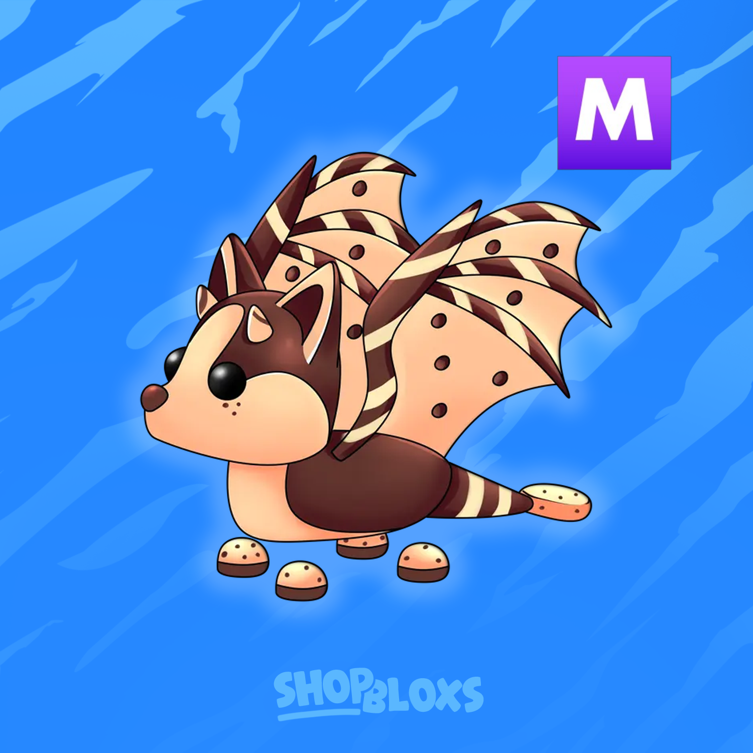 Buy Chocolate Chip Bat Dragon - MFR - Adopt Me | Shopbloxs