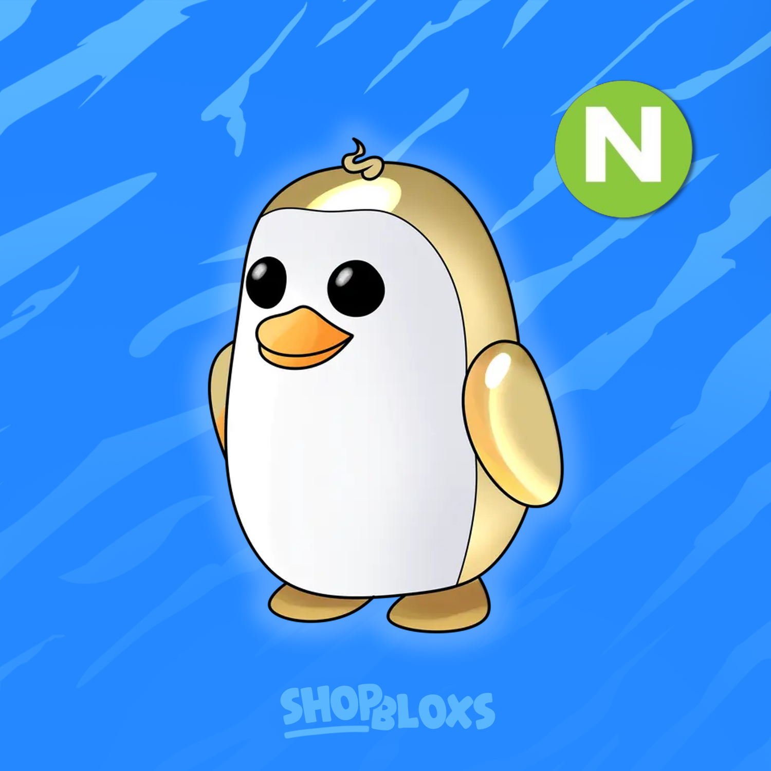 Neon Gold Penguin