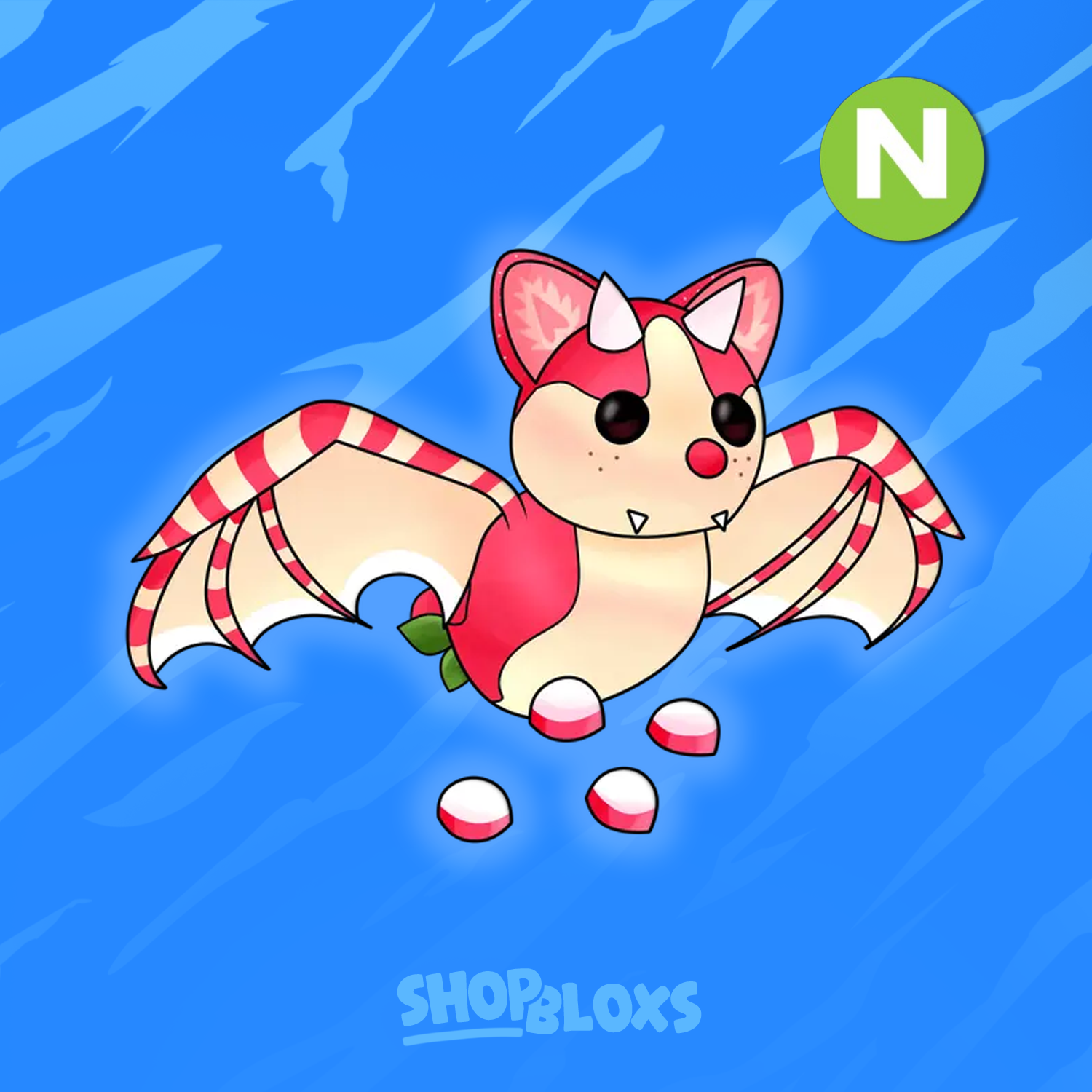 Neon strawberry shortcake bat dragon