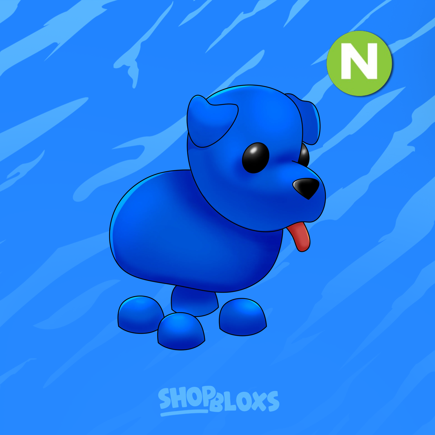 Neon Blue Dog