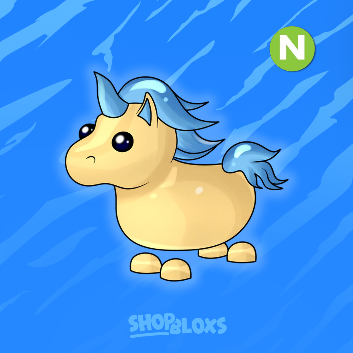 Neon Golden Unicorn